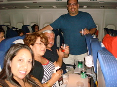Nicole, Nina, Bill, Karim on plane to Paris (sy)
