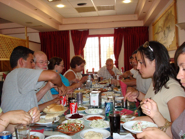 Lunch at Karwan "Abuzuz" Restaurant - Paul, Robert, Ann, Nina, Subi, Karim, Salim, Ursula, Natalia (sy)