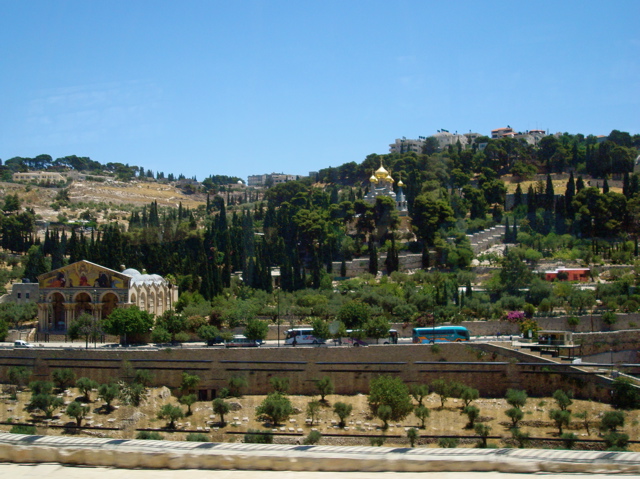 Church of all Nations and Russian Church of Mary Magdalene on Mount of Olives (sy)