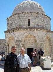 Father and Subi at the Chapel of Christ's Ascension (sy)