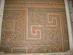 Byzantine mosaic detail in the Basilica of the Nativity in Bethlehem (sy)