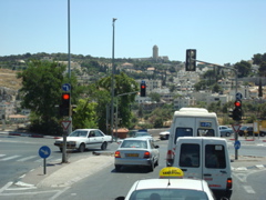 Mount of Olives through traffic (sy)