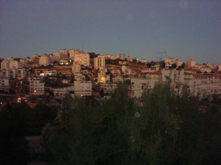 Dusk on urban hillside in the Holy Land (sy)