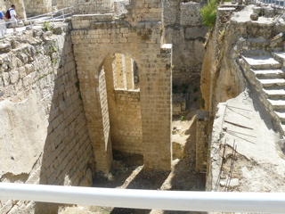 The street level was much lower in Jesus' time, at Bethesda Pools (rw)