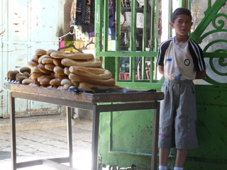 Boy selling Kaek in Old Jerusalem (rw)