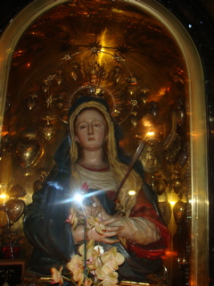 His Death like a dagger to the heart of Mary, mother of the Christ, in the Holy Sepulchre (hs)