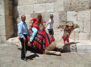 Camel Ride at Joffa Gate, Old Jerusalem (hs)