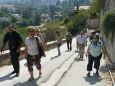 Walking up to the Church of the Visitation in Ein Karem (rw)