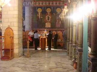 The chanters at St. Elias Church, Jerusalem (sy)