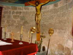 Inside the altar at the Monastery of Transfiguration on Mount Tabor (sy)