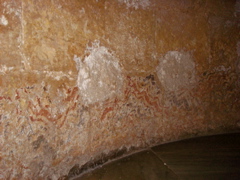 Byzantine frescos preserved inside the altar at the Monastery of Transfiguration on Mount Tabor (sy)