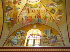 Wonderful iconography of Evangelists in chapel of Monastery of Transfiguration on Mount Tabor (rw)