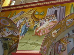 Wonderful iconography on arches in chapel of Monastery of Transfiguration on Mount Tabor (rw)