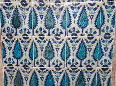 Beautiful handmade tiles at Mary's Well, Nazareth (rw)