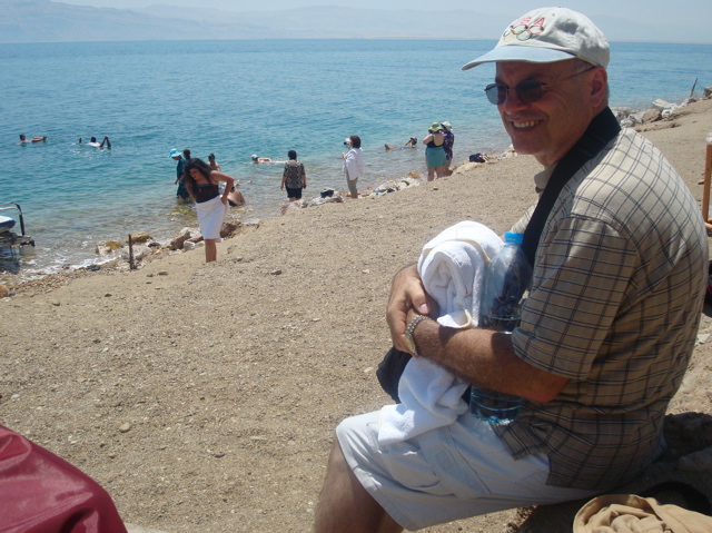 George watching the Dead Sea (sy)