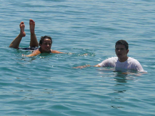 Ursula and Paul in the Dead Sea (aw)