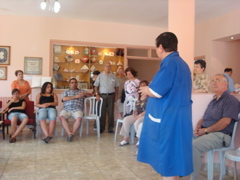 Our group visiting the Four Homes of Mercy in Bethany (sy)