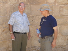 Subi and Salim in the Byzantine Church, Masada (rw)