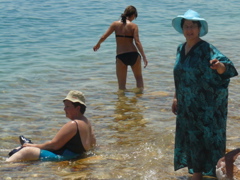 ?, Natalia, and Minerva in the Dead Sea (aw)