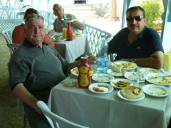 Edmond and David at Al Rawdah Restaurant in Jericho (rw)