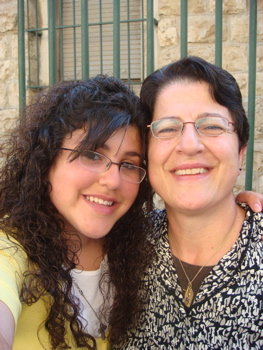 Hope and her mom Minerva in Jerusalem, 2007 (hs)