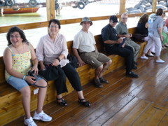 Boat ride on the Sea of Galilee, Hope, Minerva, Salim, Father Samer, George, Widad, Alma... (rw)