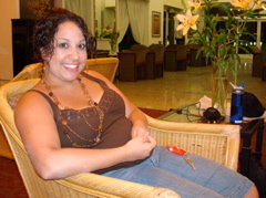Nichol in the lobby of the Golan Hotel Tiberias (sy)