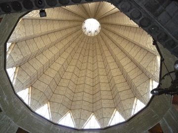 The interior of the steeple above the church of Mary, Nazareth (rw)